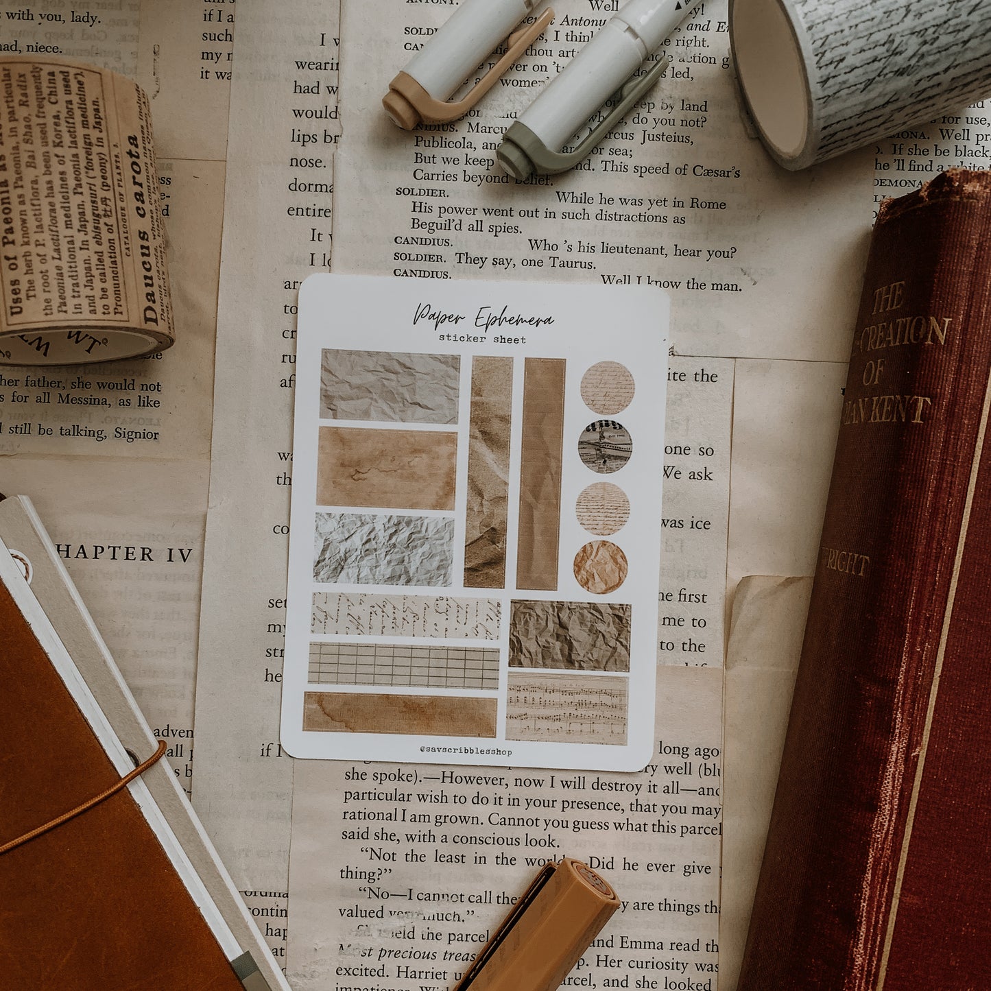 Paper Ephemera Sticker Sheet