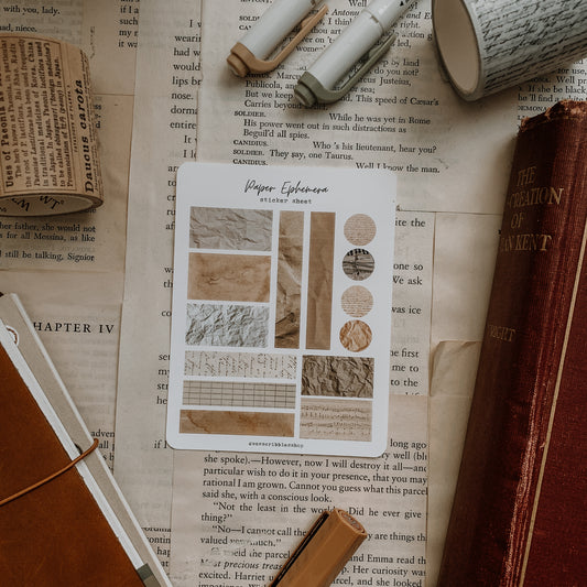 Paper Ephemera Sticker Sheet