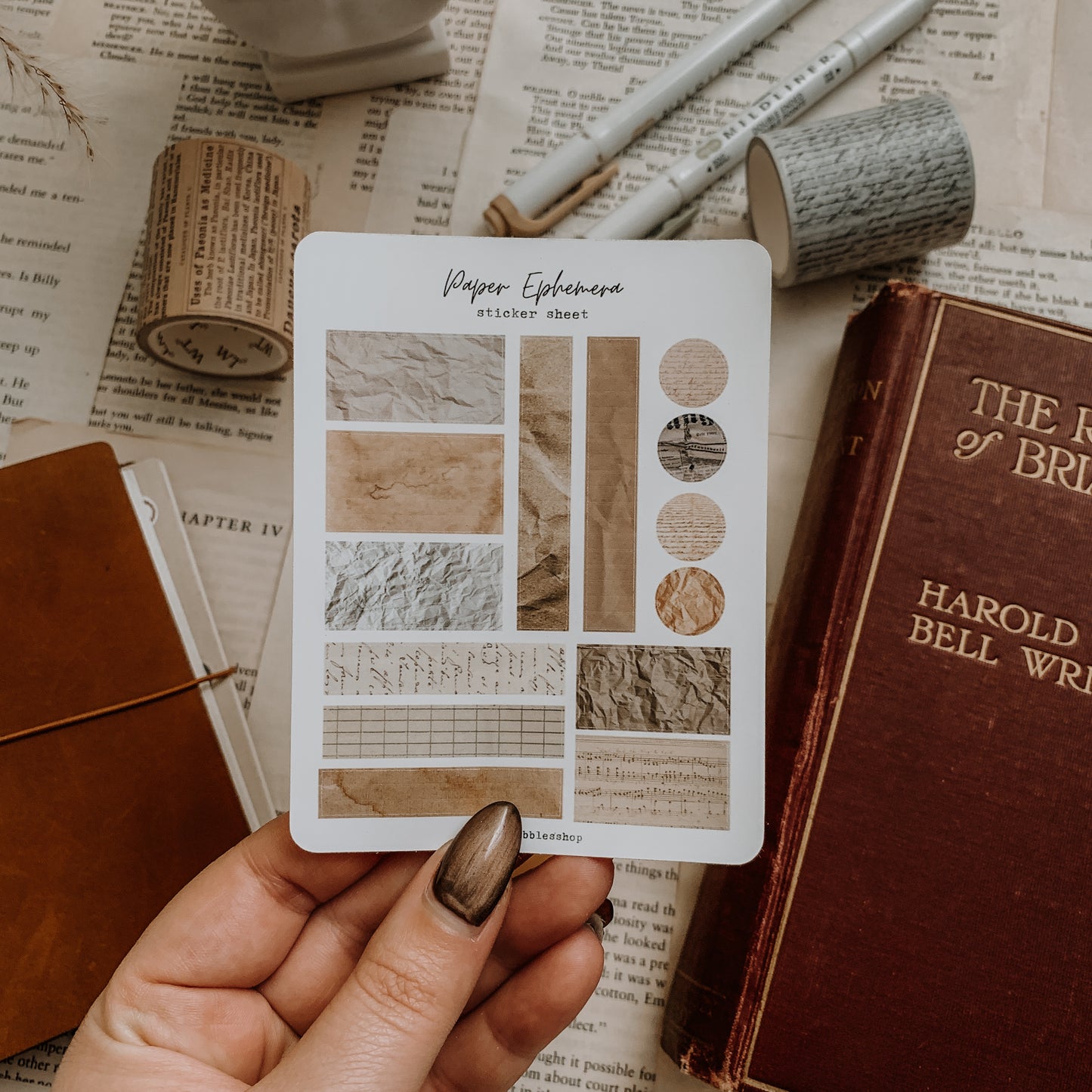 Paper Ephemera Sticker Sheet