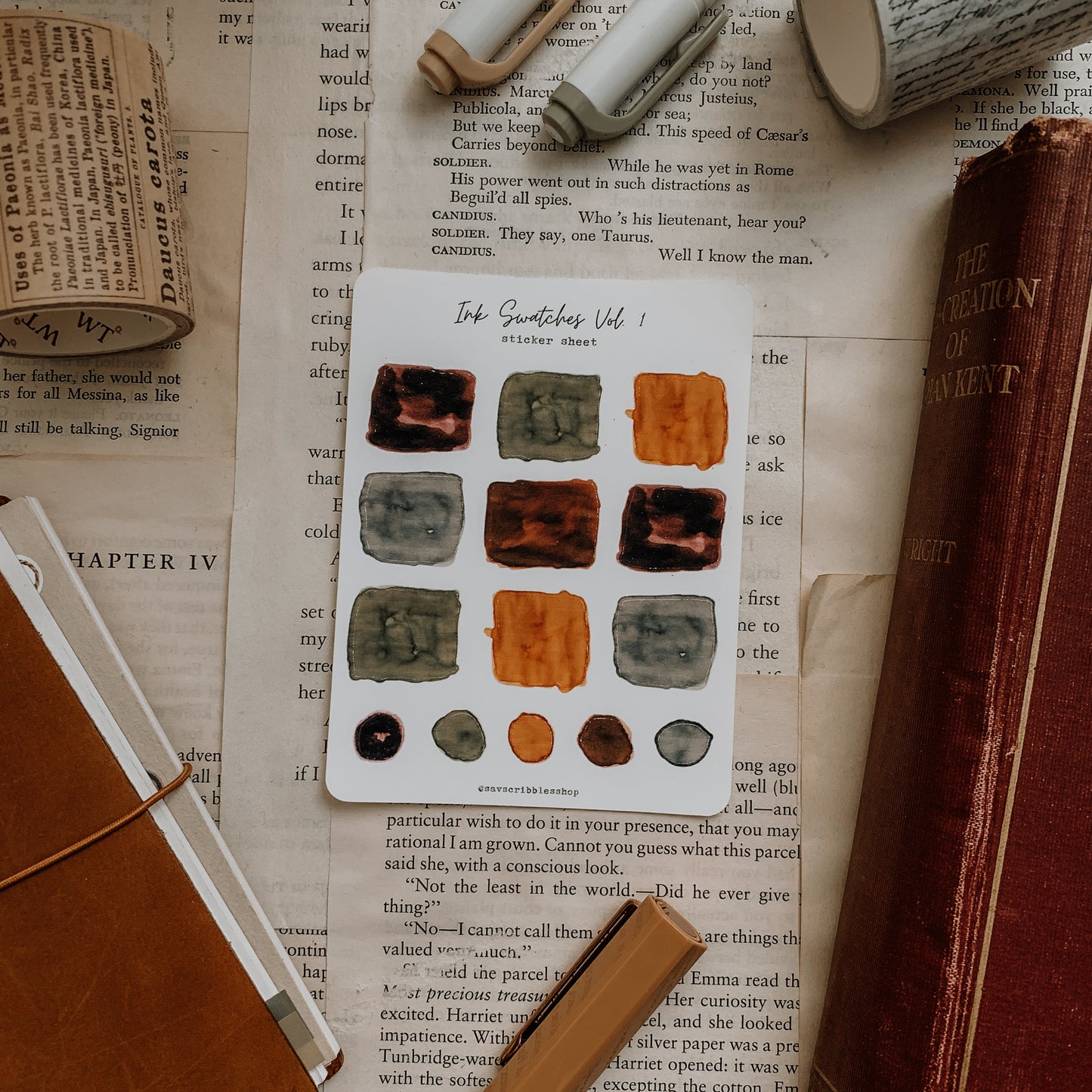 Ink Swatches Vol. 1 Sticker Sheet