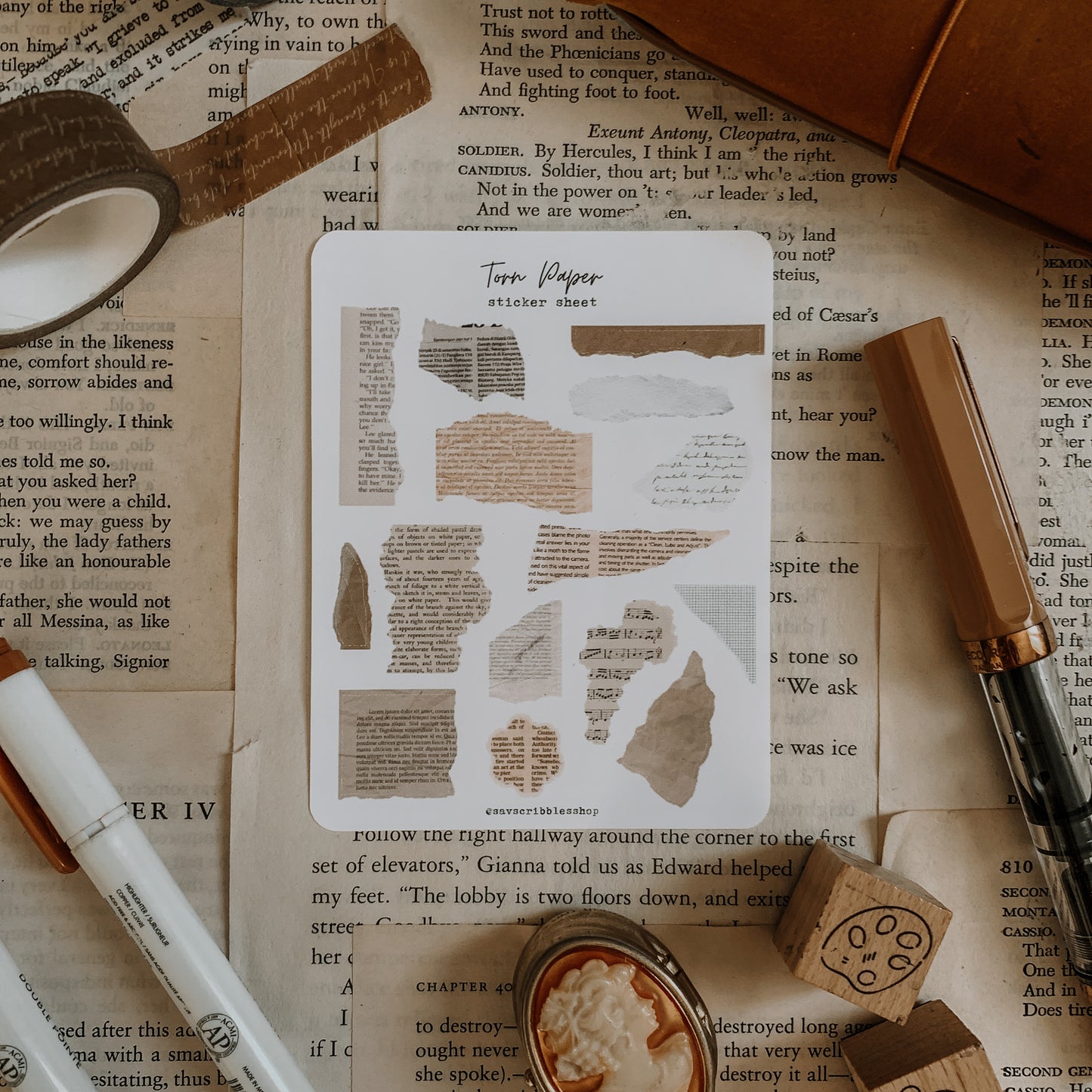 Torn Paper Sticker Sheet