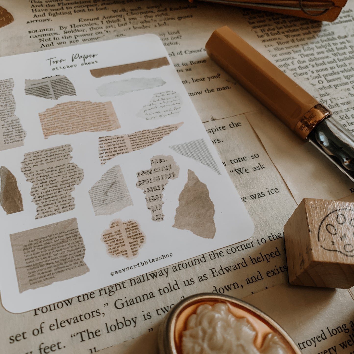 Torn Paper Sticker Sheet