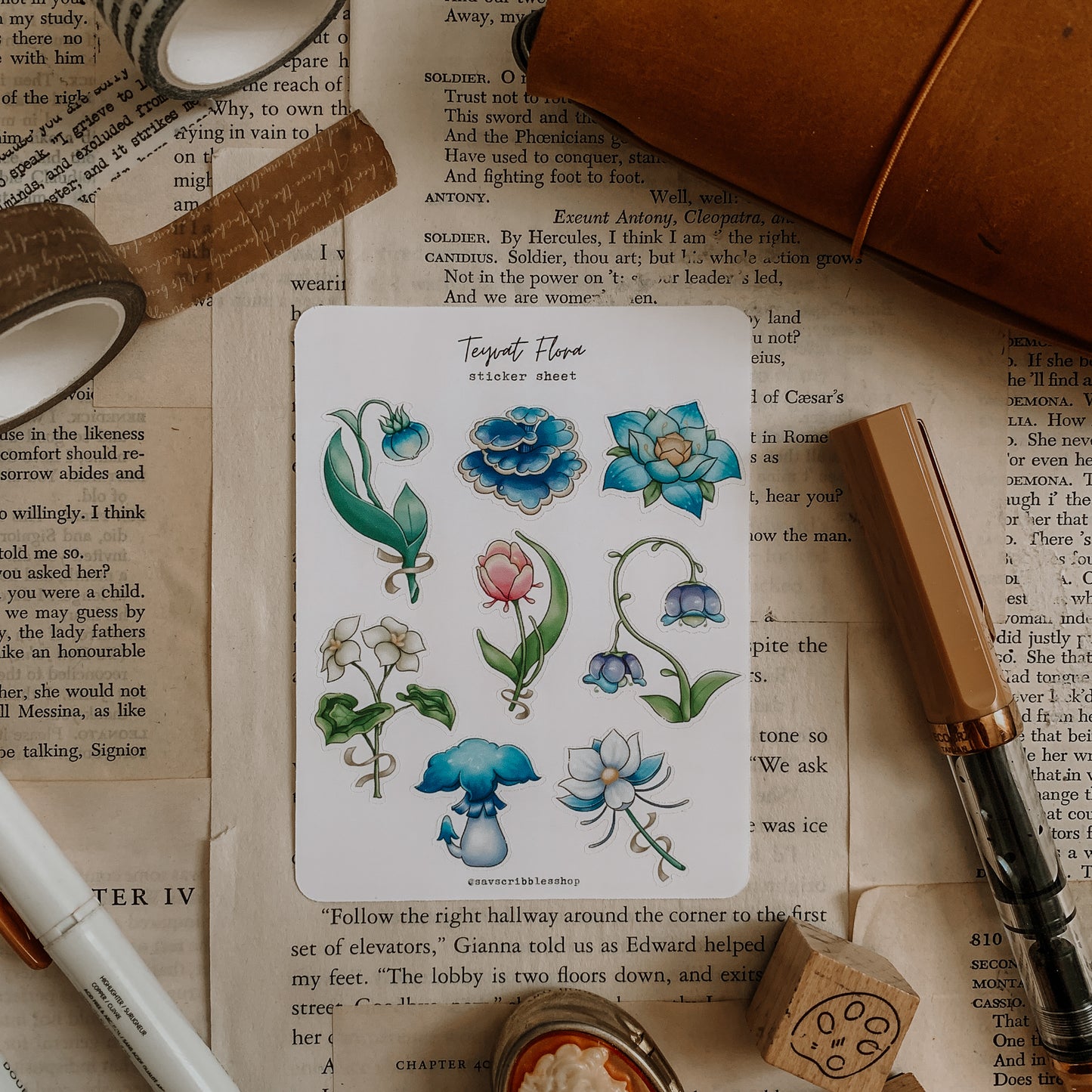 Teyvat Flora Sticker Sheet