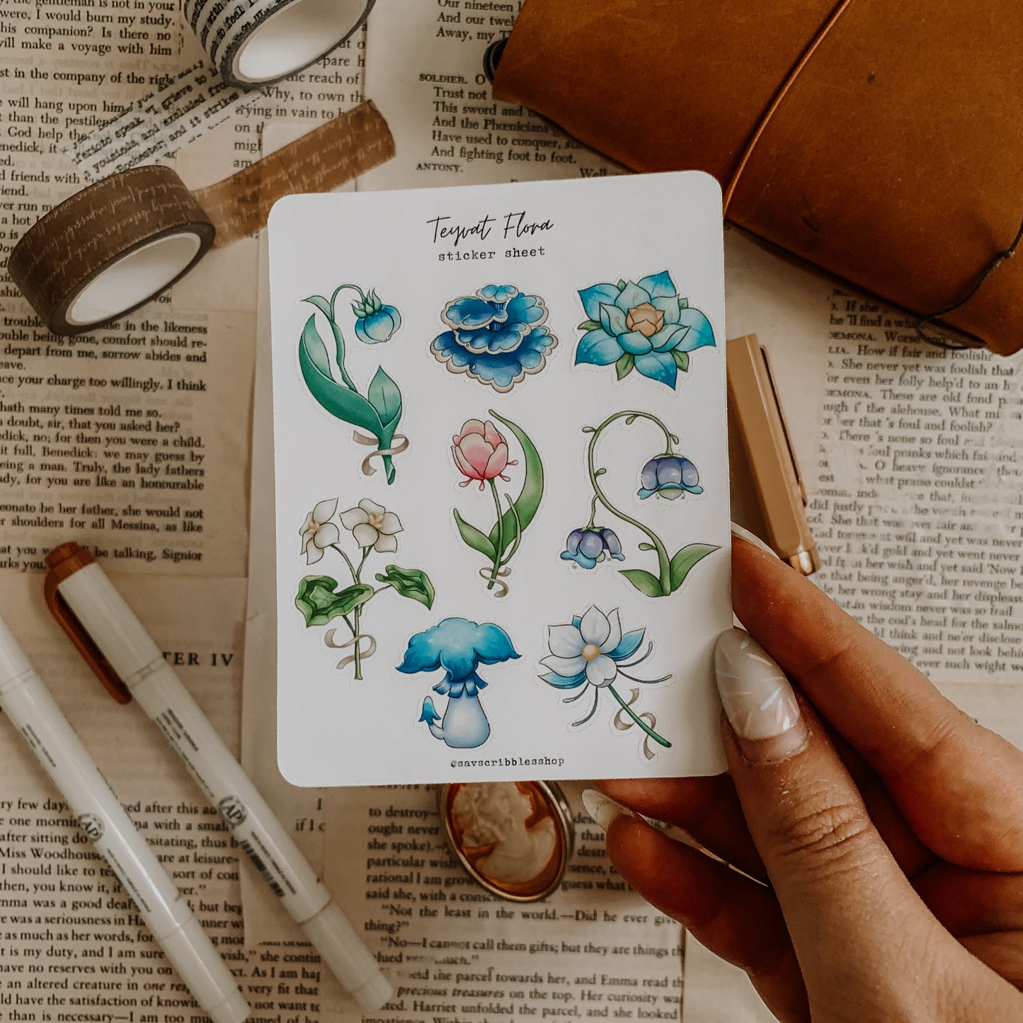 Teyvat Flora Sticker Sheet