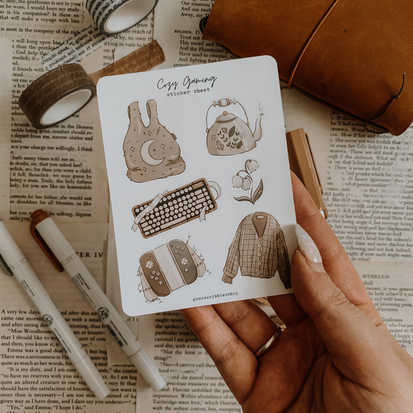 Cozy Gaming Sticker Sheet