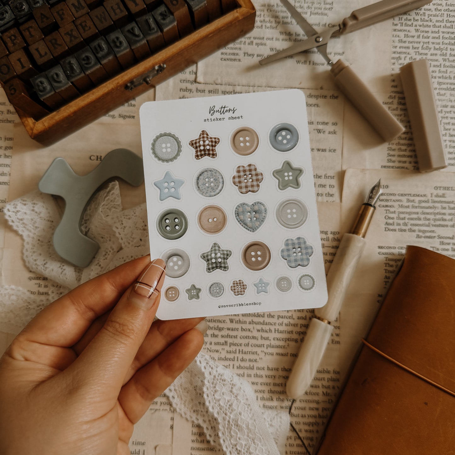 Buttons Sticker Sheet