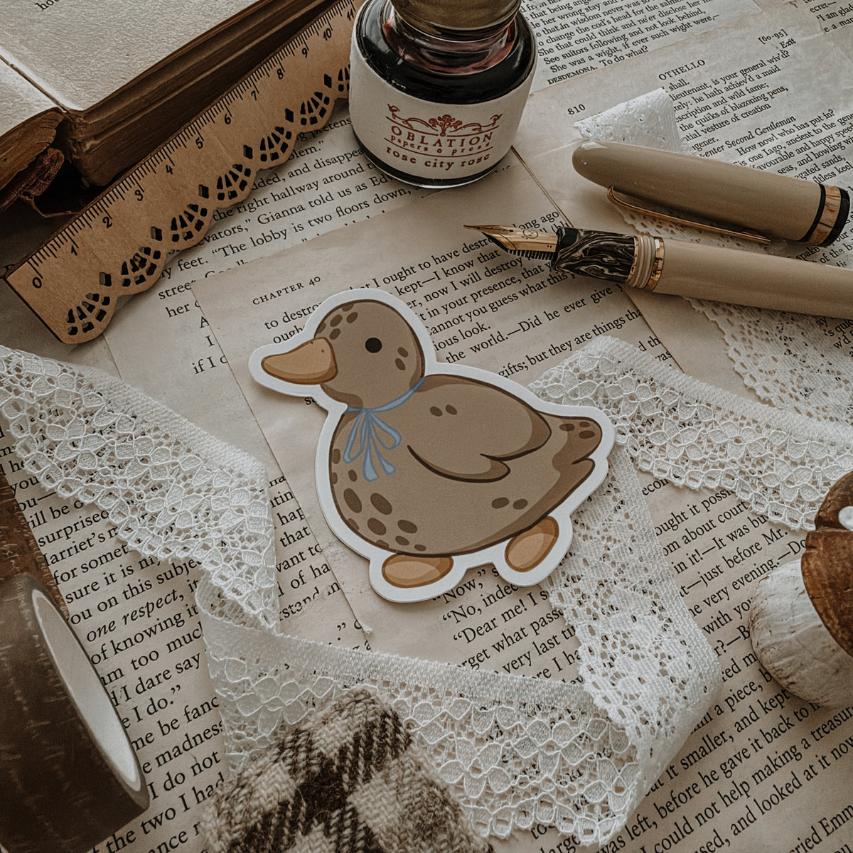 Bean the Duck Vinyl Sticker