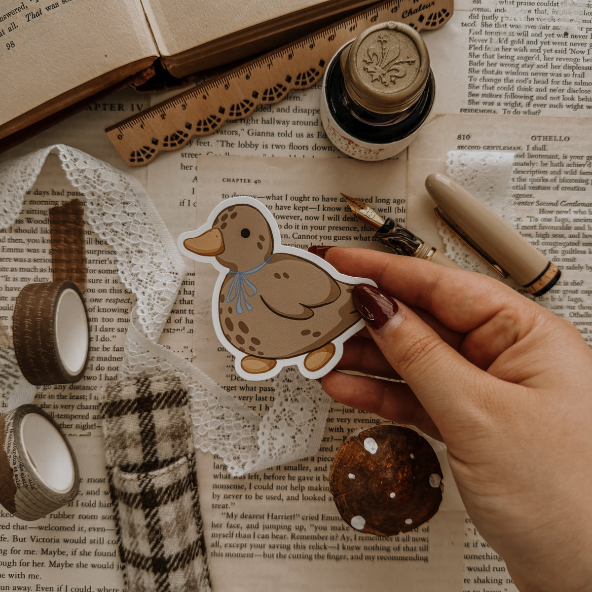 Bean the Duck Vinyl Sticker