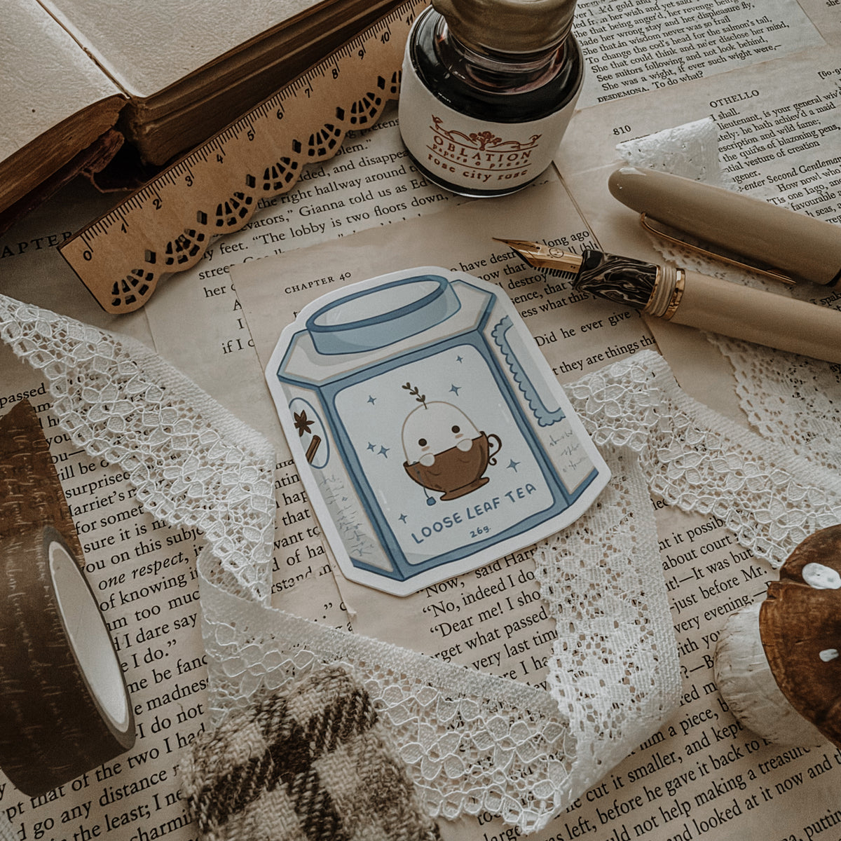 Cello Loose Leaf Tea Vinyl Sticker