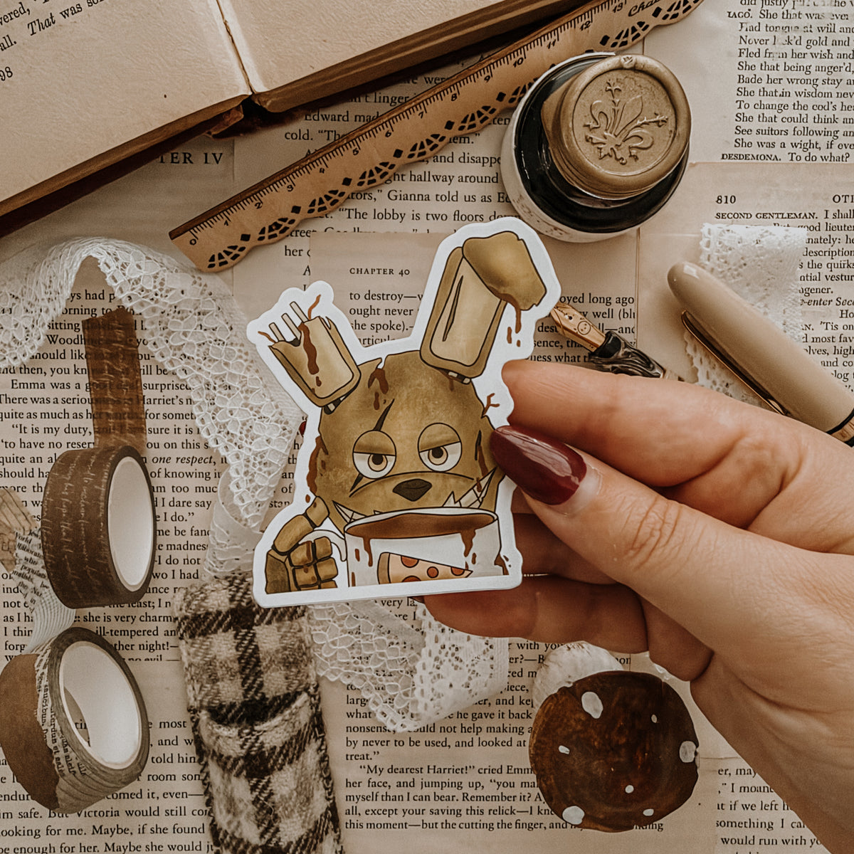 Five Nights Coffee Vinyl Sticker
