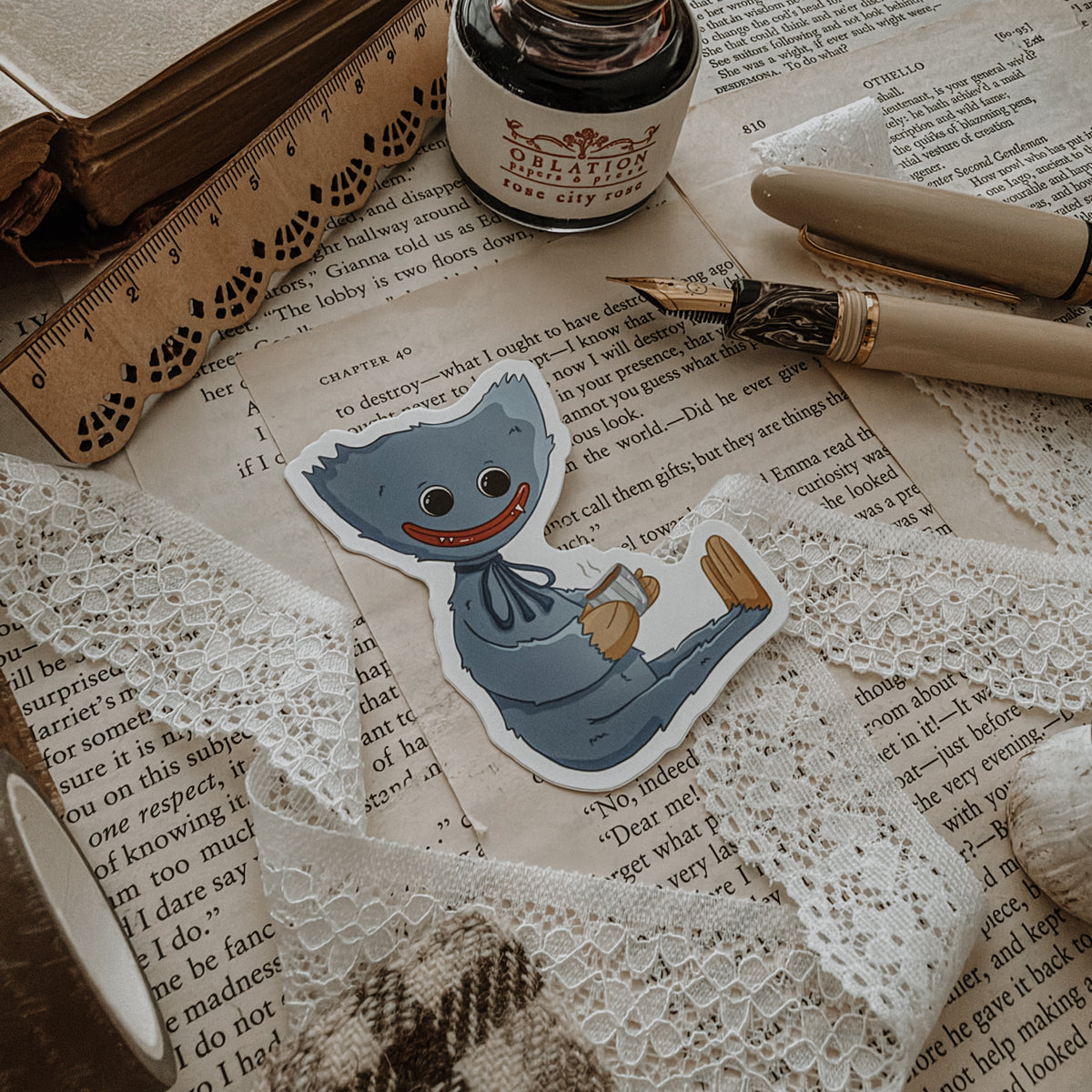 Huggy Coffee Vinyl Sticker
