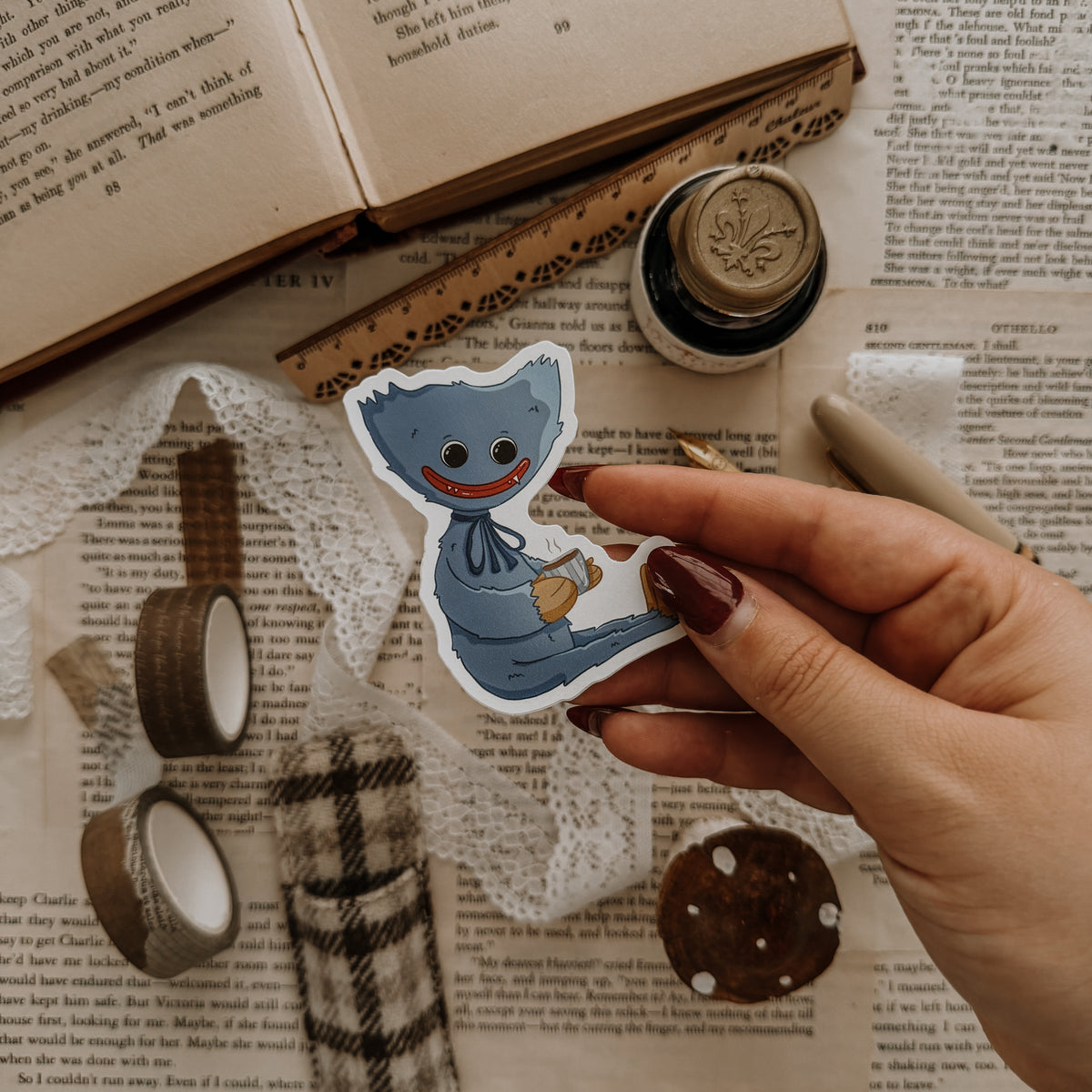 Huggy Coffee Vinyl Sticker