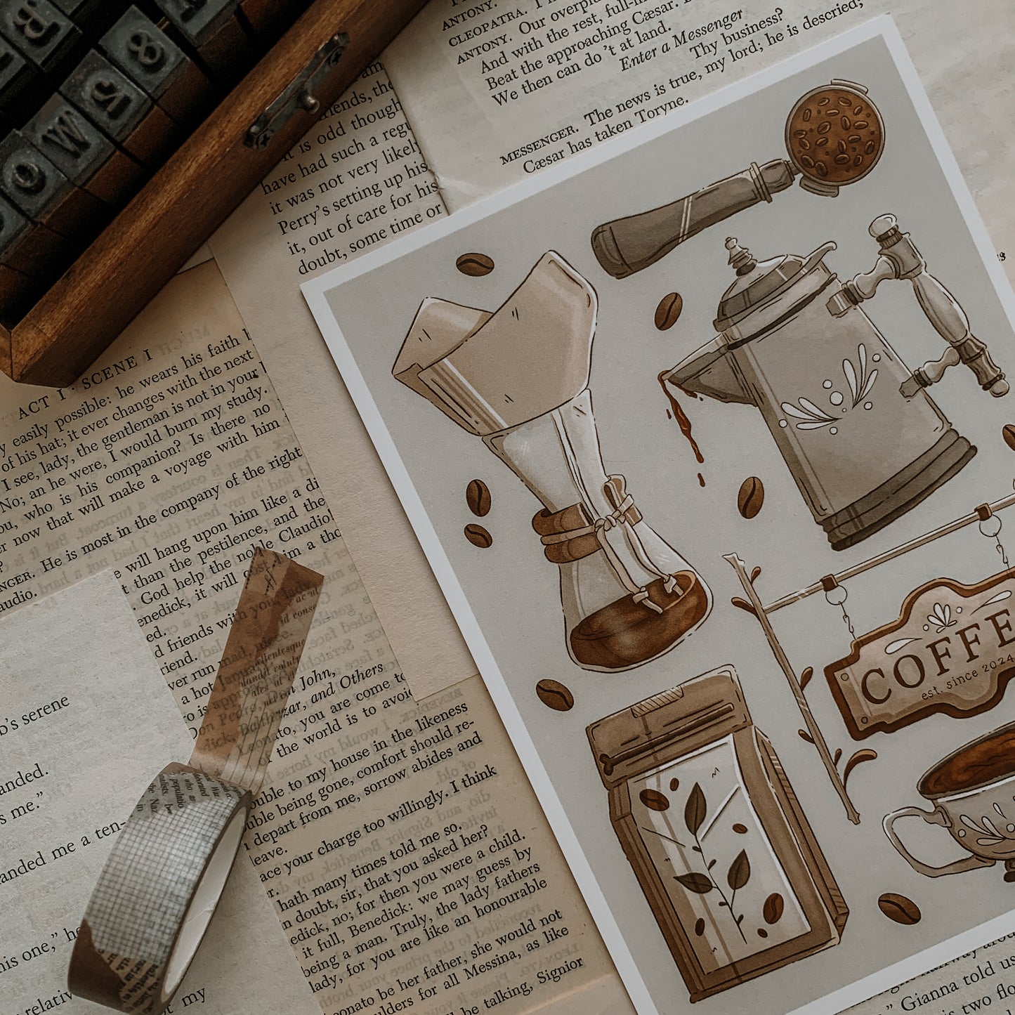Cozy Coffeeshop Art Print