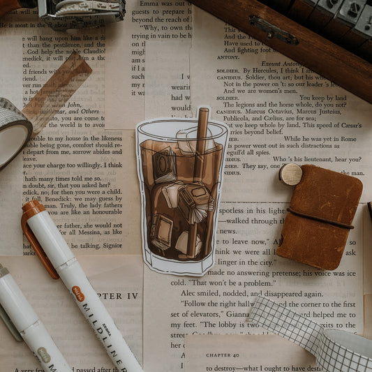Iced Coffee Vinyl Sticker