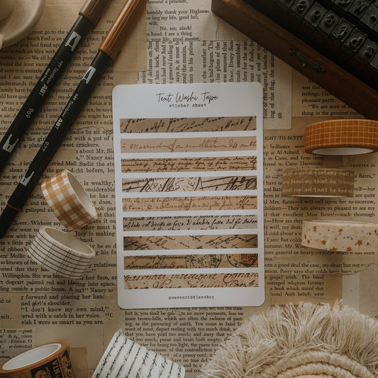 Vintage Washi Sticker Sheet