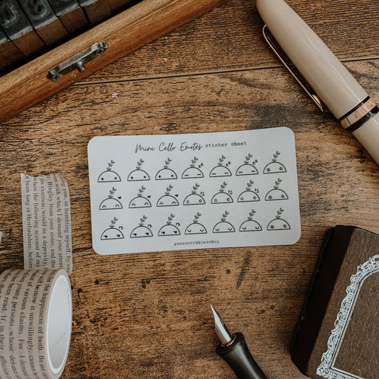 Mini Cello Emotes Sticker Sheet